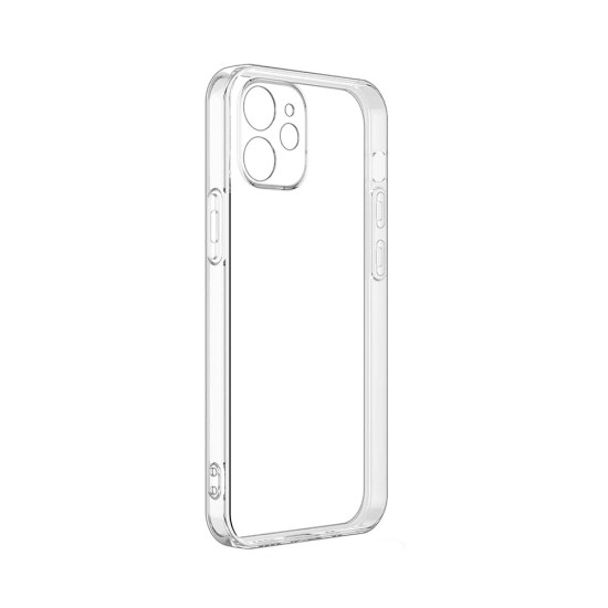 Soft Silicone Case with Camera Shield for Apple iPhone 12 Transparent